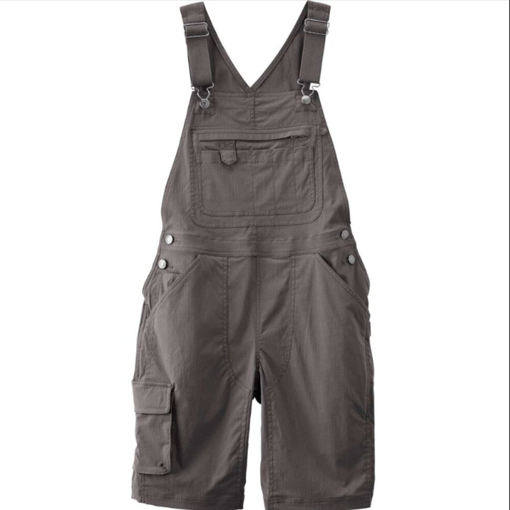 Duluth Trading Co. Women's Heirloom Gardening Short Overalls XS in Coal